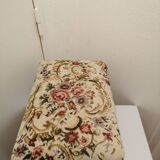 footrest in wood and fabric