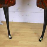 Pair of bedside tables, rosewood and burl walnut, Italy 1950