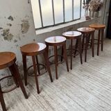 6 vintage Baumann bar stools