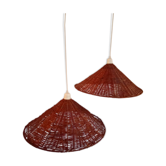 Pair of rattan suspensions