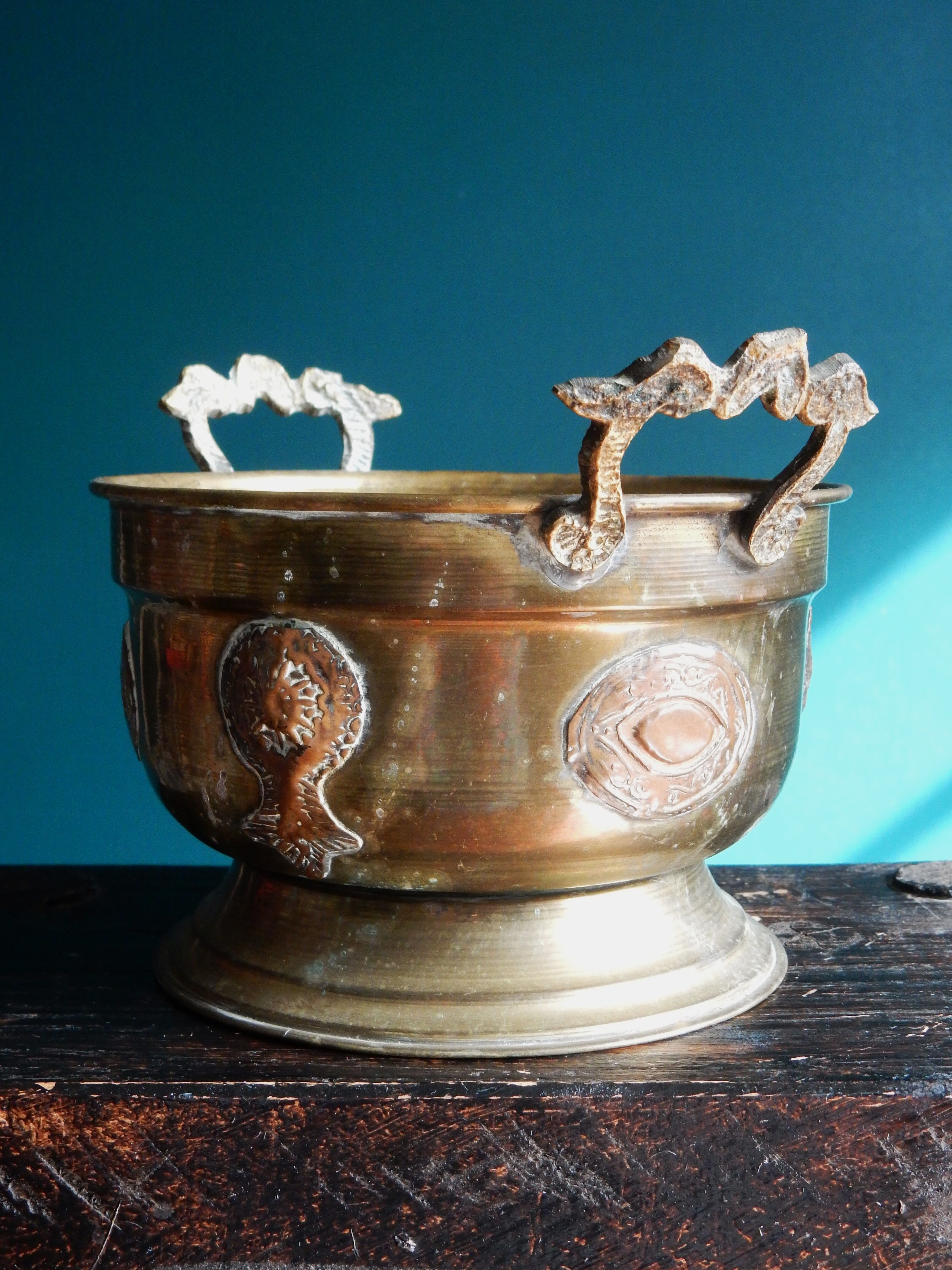 Cache-pot sartic sa maroc in brass and copper