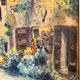 Expressionist Oil Painting Table Village Flowers Southern Camp Pro
