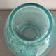 vase Karcagi Fátyolüveg cracked glass turquoise / blue-green water Hungary