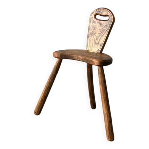 Tabouret tripode brutaliste