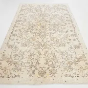 5x9 Ivory & Cream Oriental Persian Rug, Vintage Classic Home Decor Carpet