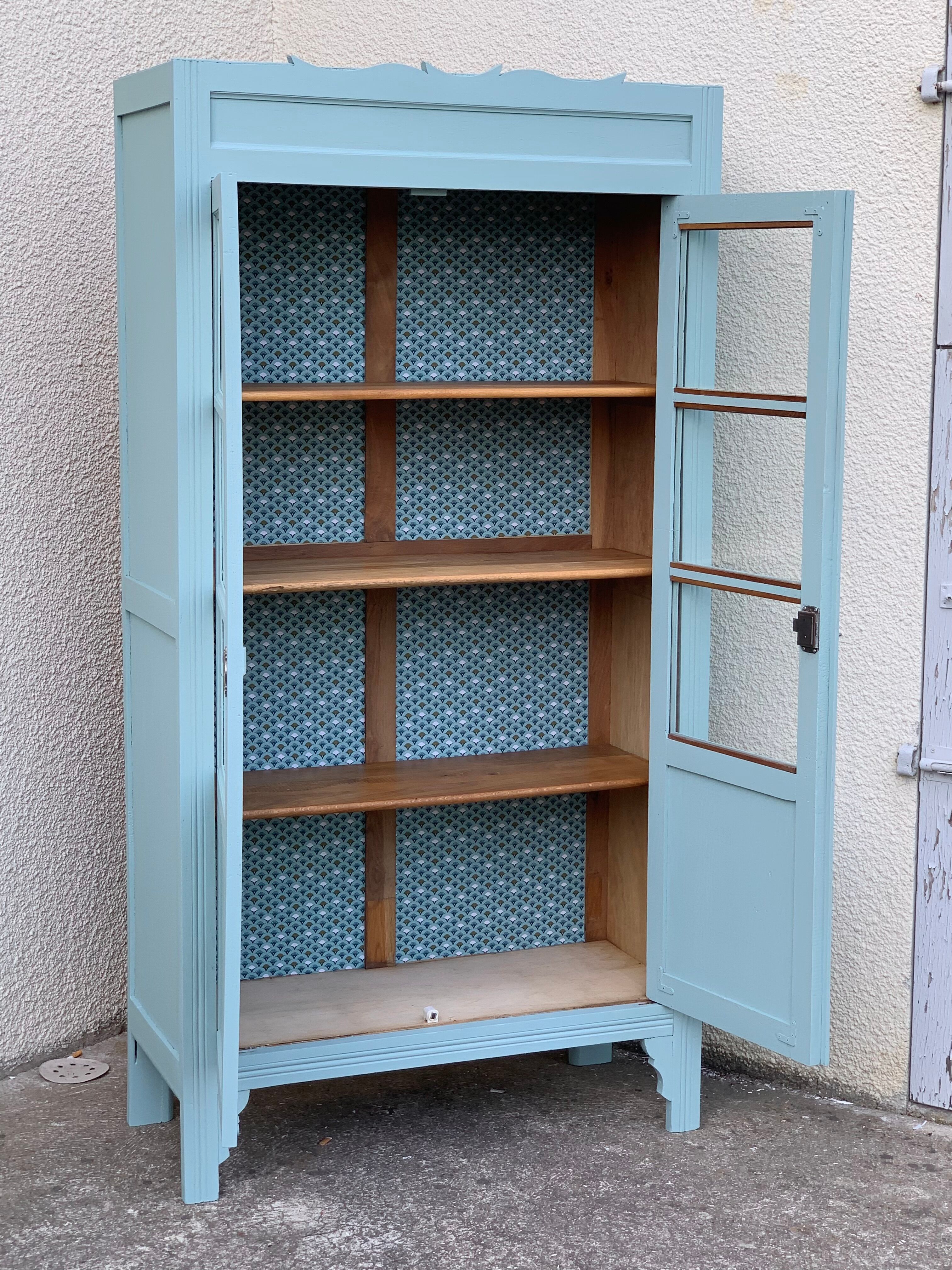 Parisian glass cabinet art deco 1940