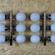 2x 60s 70s 6-bulb Sputnik wall lights by Kaiser Leuchten opal glass