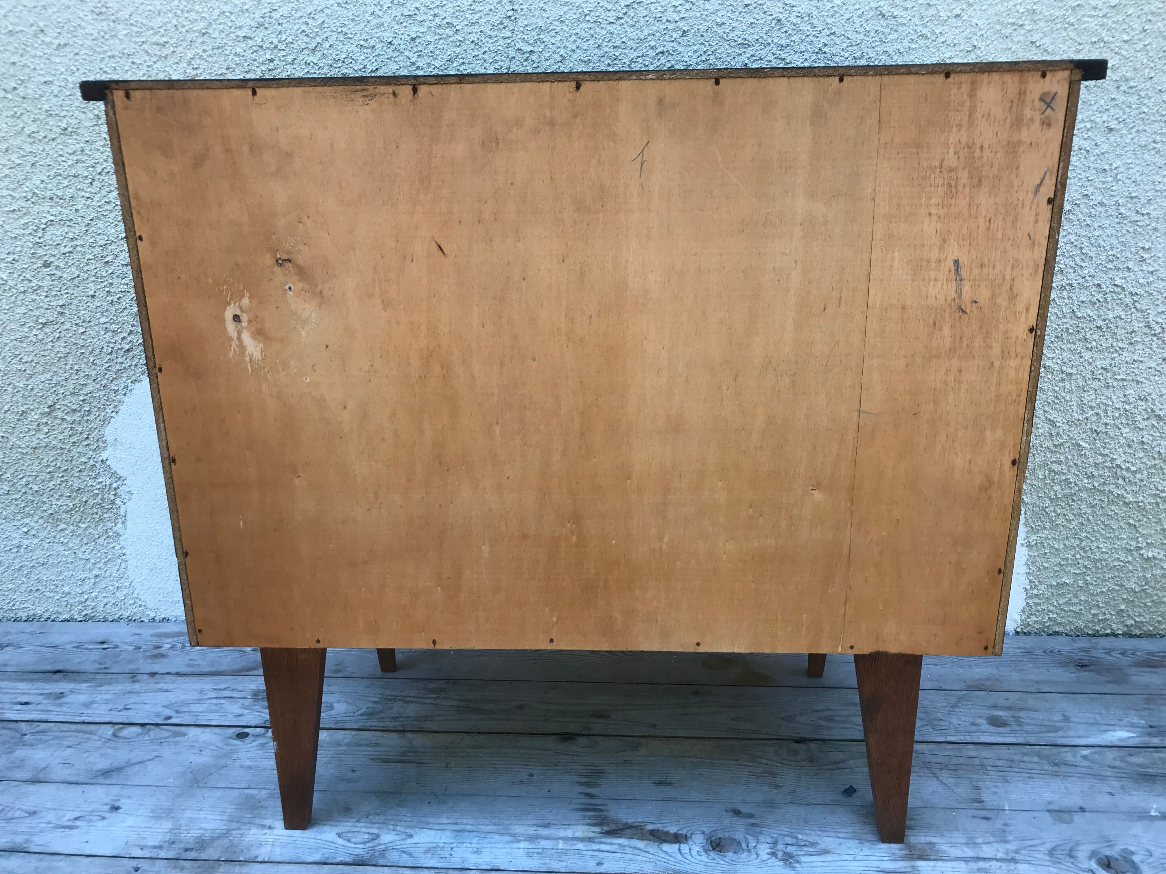 Chest of drawers wood feet compass 70