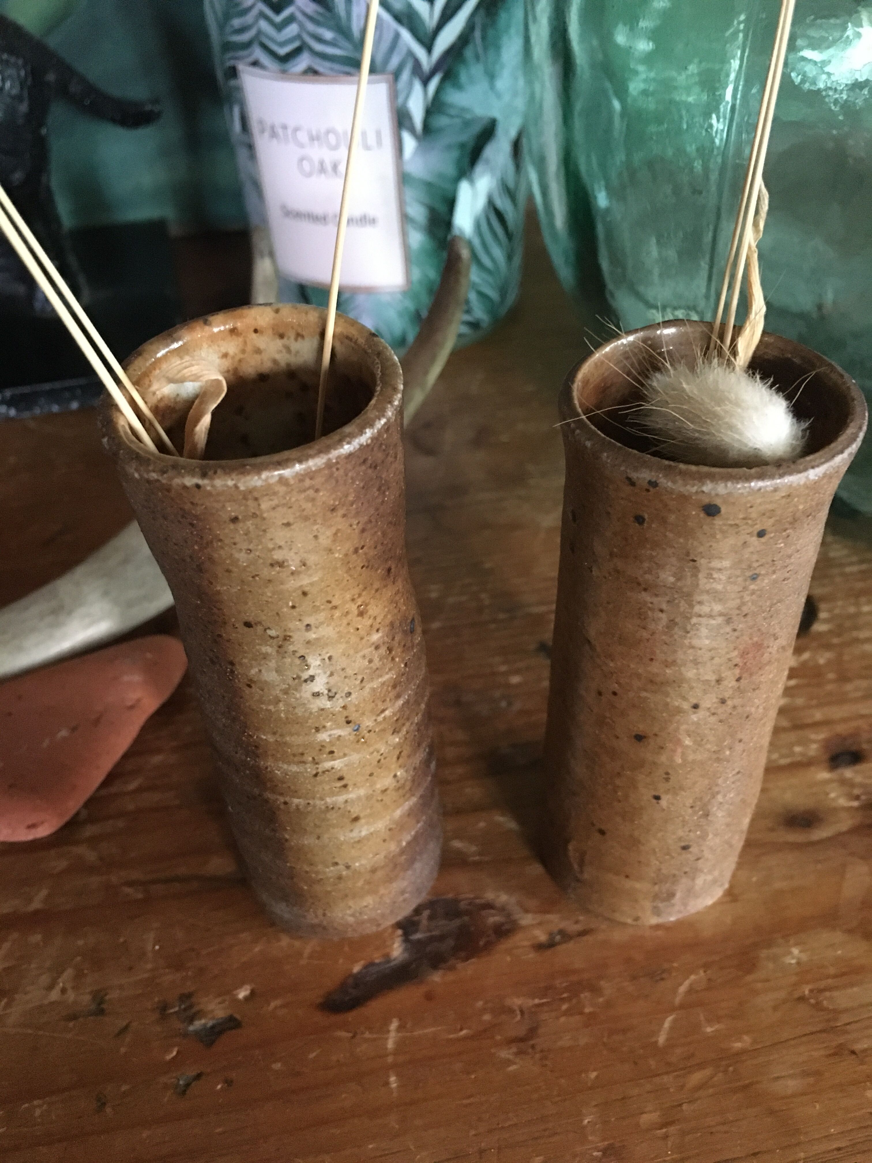 Duo de soliflores en grès
