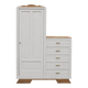 Asymmetrical solid oak wardrobe – Renovated Art Deco style