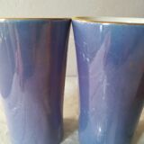 8 coloured cups in earthenware