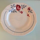 Suite of six flat plates décor Abeille d'Or by Ceranord St Amand / vintage 50s-60s