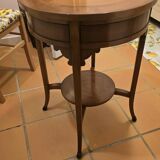 Pedestal Swivel Table with marquetry top
