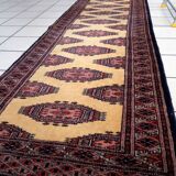 Tapis Bukhara Vintage Fait Main en Laine – 65 x 209 cm - 1C943