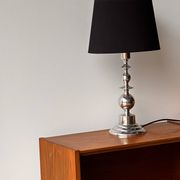 Mid-century Scandinavian sculptural lamp chrome 1970