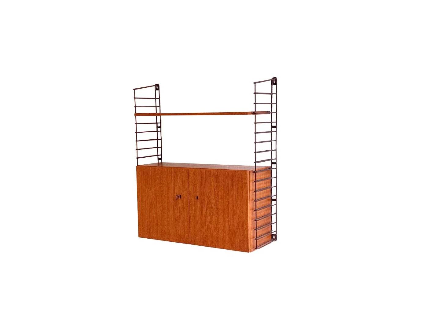 Système mural modulaire vintage par Musterring – unité murale compacte