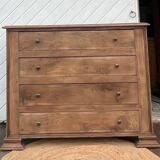 Antique chest of drawers in raw solid oak