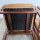 Lot 6 chairs armrests vintage 70s Scandinavian design leather and wood