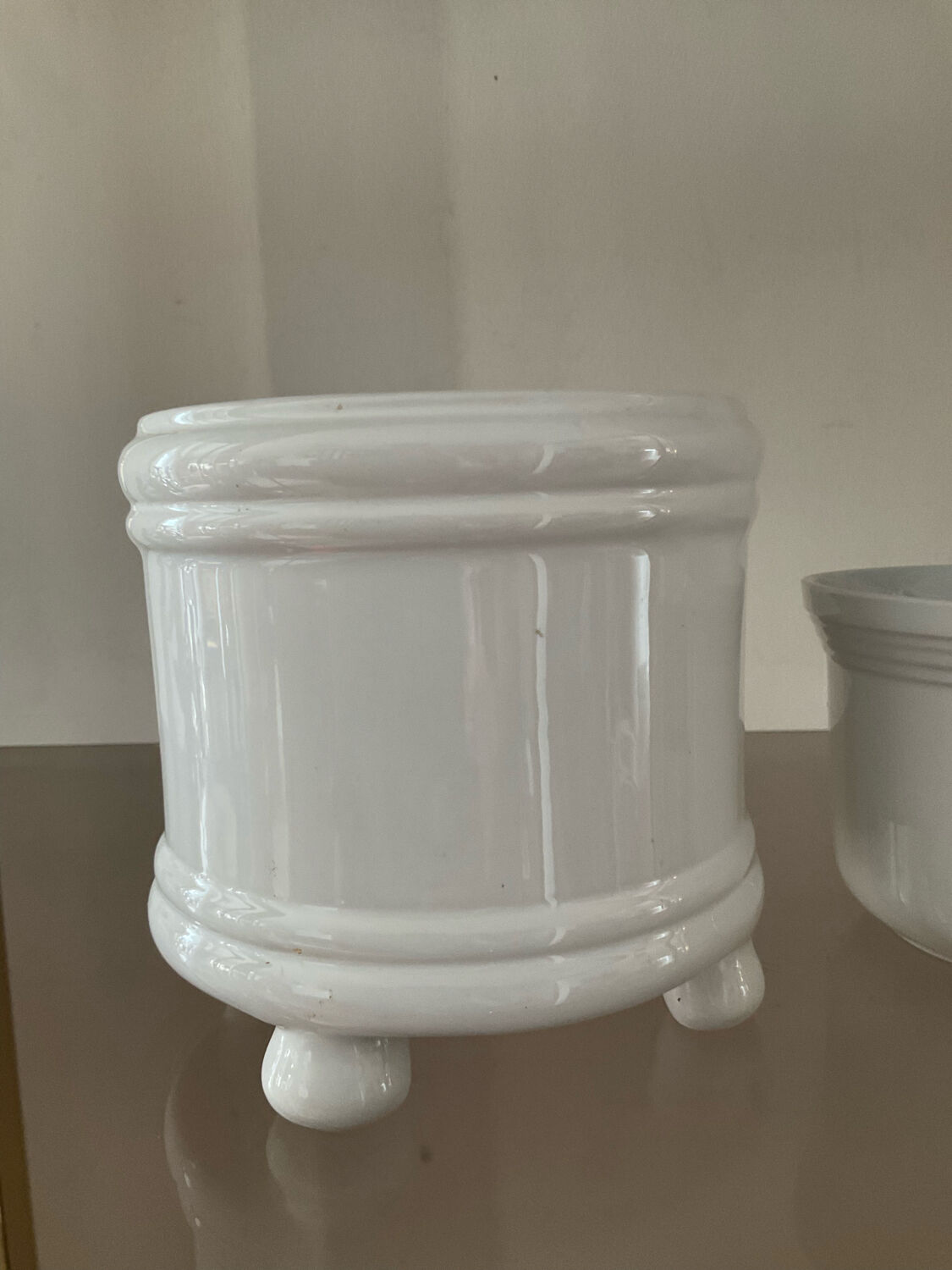 Série de 4 cache pot vintage en céramique