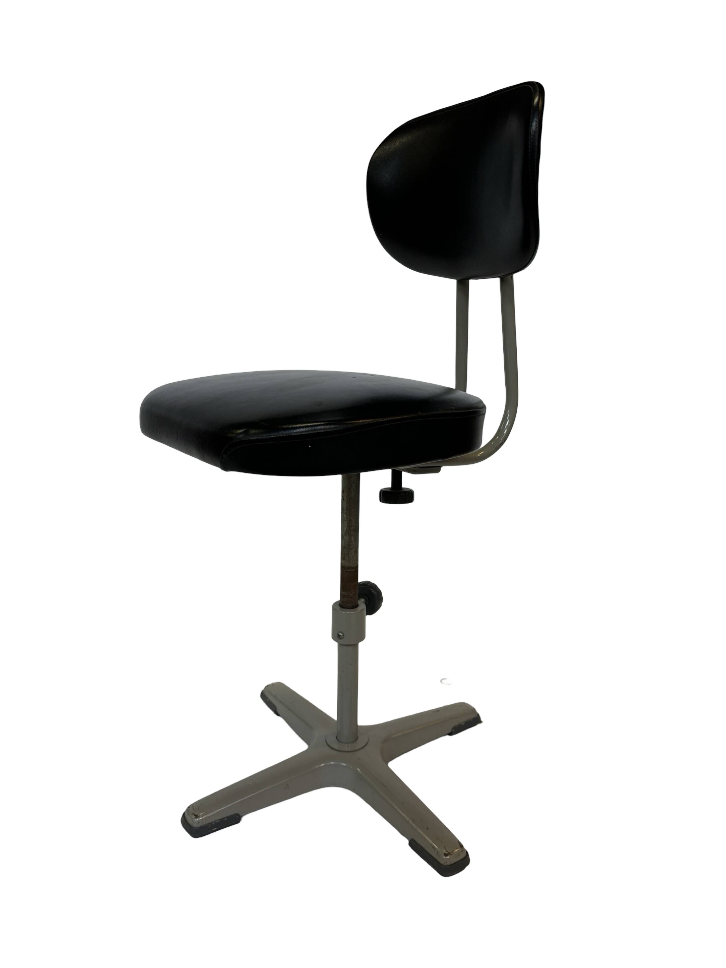 Mid Century Okamura Vintage Office Working Chair of 60's Design