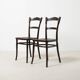 Paire de chaises de café / salle à manger en bois courbé antiques par J&J Kohn, Autriche, vers 1