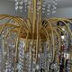 Vintage brass chandelier with crystal tassels cascade