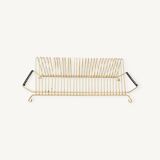 Vintage gold vinyl record holder from the 60s