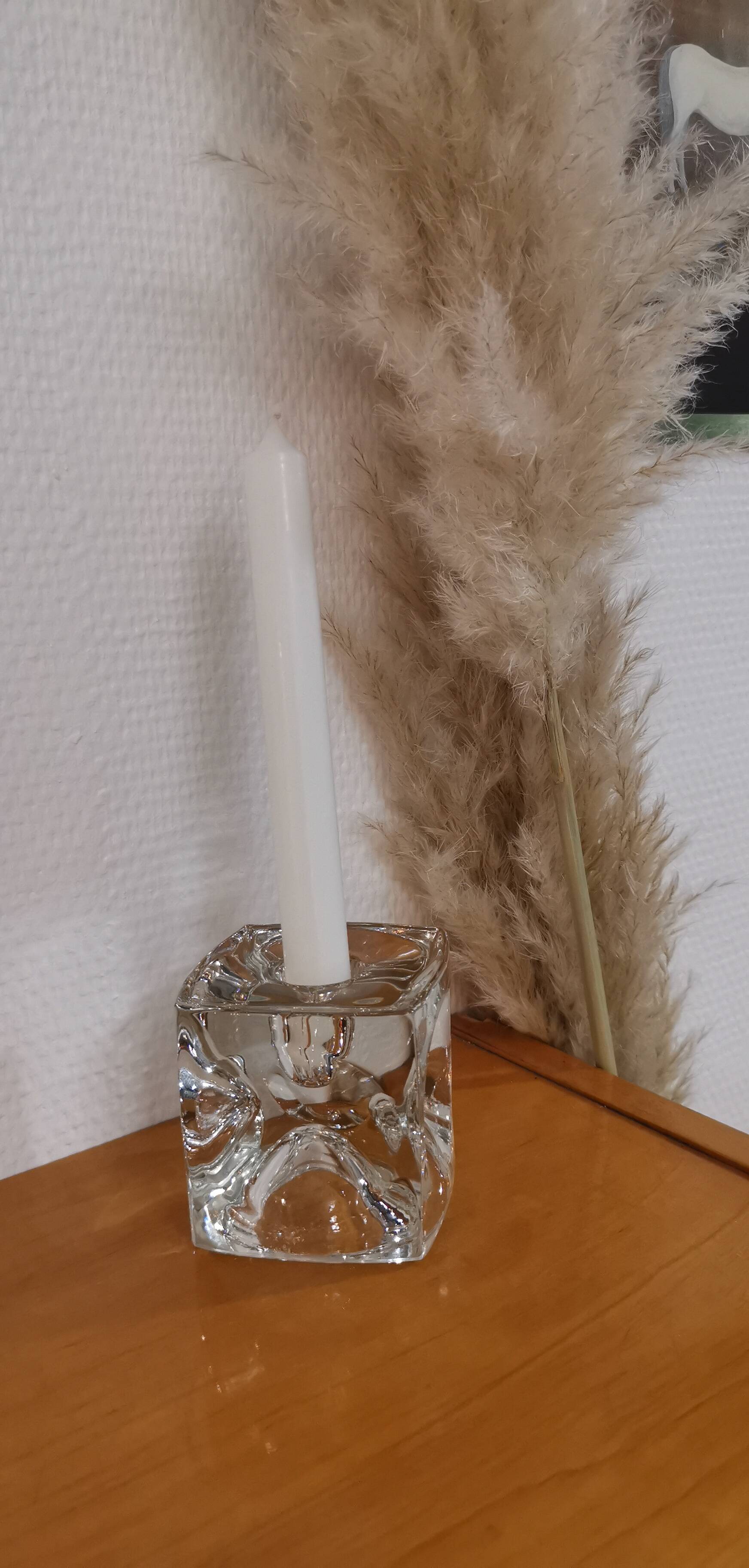Bohemian crystal candle holder Rudolf Jurnikl for Rudolfova 60'S
