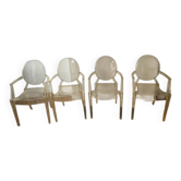 4 chaises Kartell Louis Ghost Cristal - 4 Kartell Louis Ghost Chairs