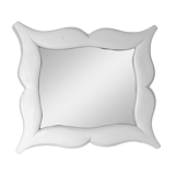 Art Deco style stucco mirror in the shape of a "moustache". 1990s.