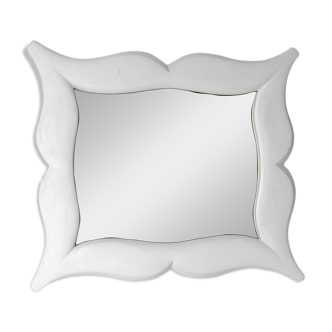 Art Deco style stucco mirror in the shape of a "moustache". 1990s.