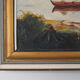 Peinture « The Angler’s Return », design danois, années 1980, par A. Enkeshafi