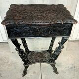 Ethnic carved wooden worker's furniture