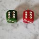 Vintage salt and pepper shaker dice in bakelite