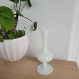 White opaline soliflore vase