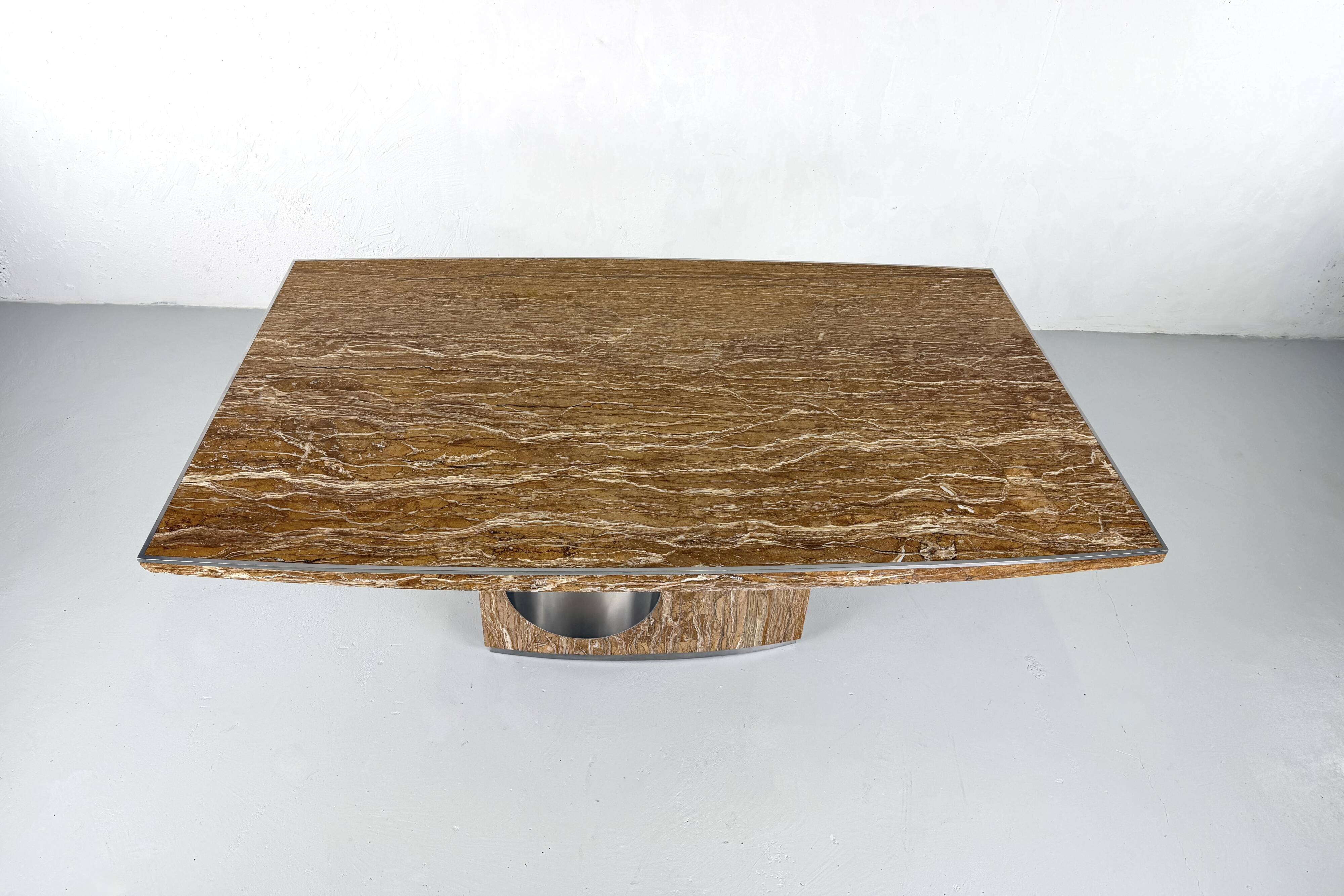 Dining table in marble by Willy Rizzo, Italy - 1960s