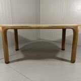 Vivai del Sud rattan & travertine dining table Italy 1960’s