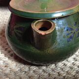 Glazed terracotta teapot