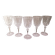 5 verres à pied en cristal