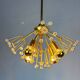 Emil Stejnar Sputnik chandelier for Rupert Nikoll, brass & crystal, Vienna, 1950s