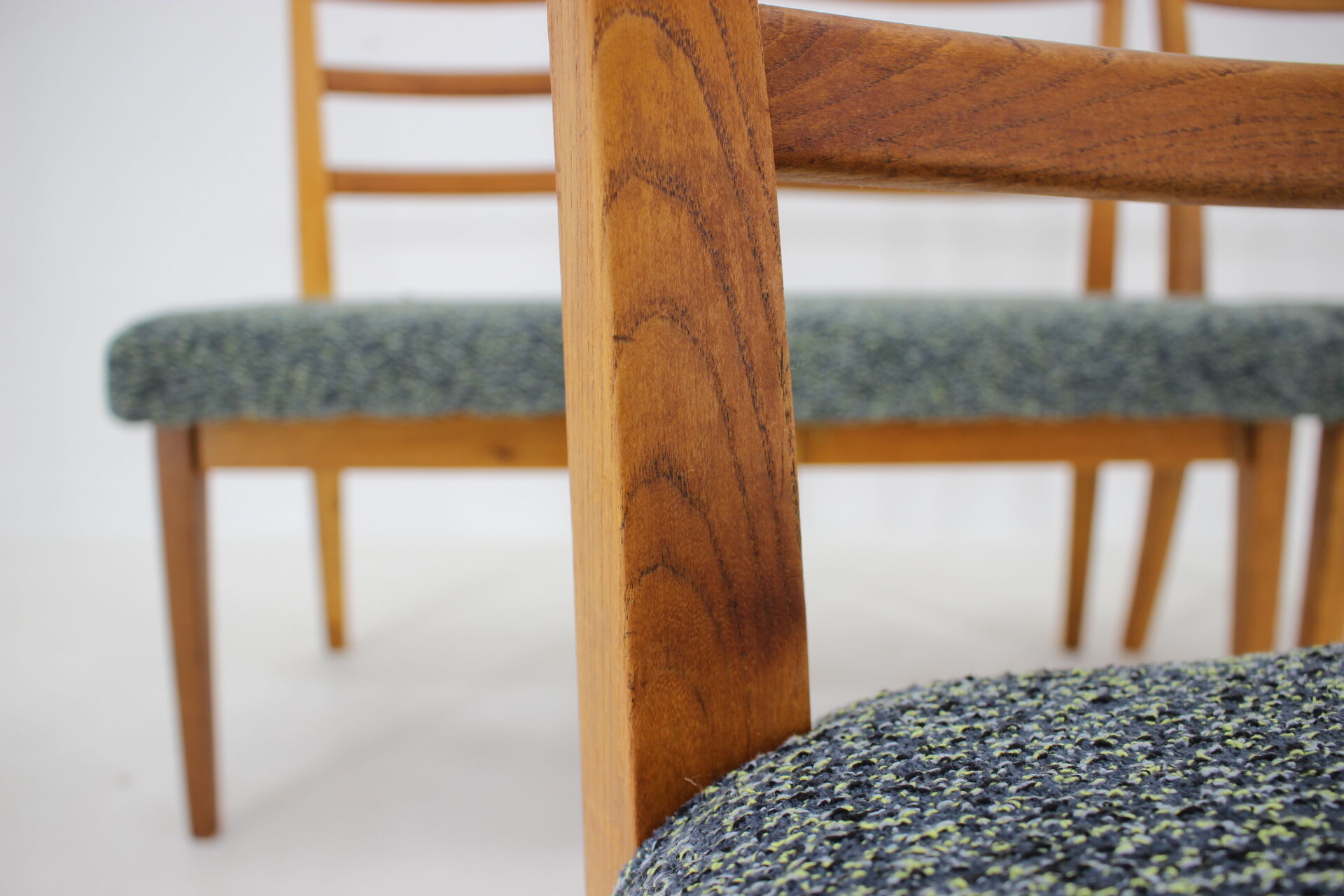 1960s Set of 4 Oak Dining Chairs ,Czechoslovakia