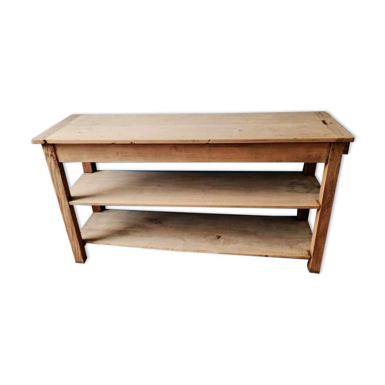 Draper's table in raw oak fully vitrified