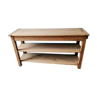 Draper's table in raw oak fully vitrified