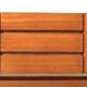 Vintage Scandinavian sideboard in blond teak