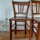Set of 4 vintage bistro chairs in wood - brasserie style