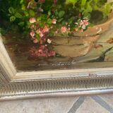 Peinture "vue de jardin" contemporain
