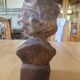 Buste de Beethoven sculpté en bois - statue vintage