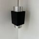 Suspension vintage, chrome et métal noir, Scandinavie, 1970