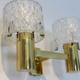 Sophisticated pair of brass wall lamps 1970s
