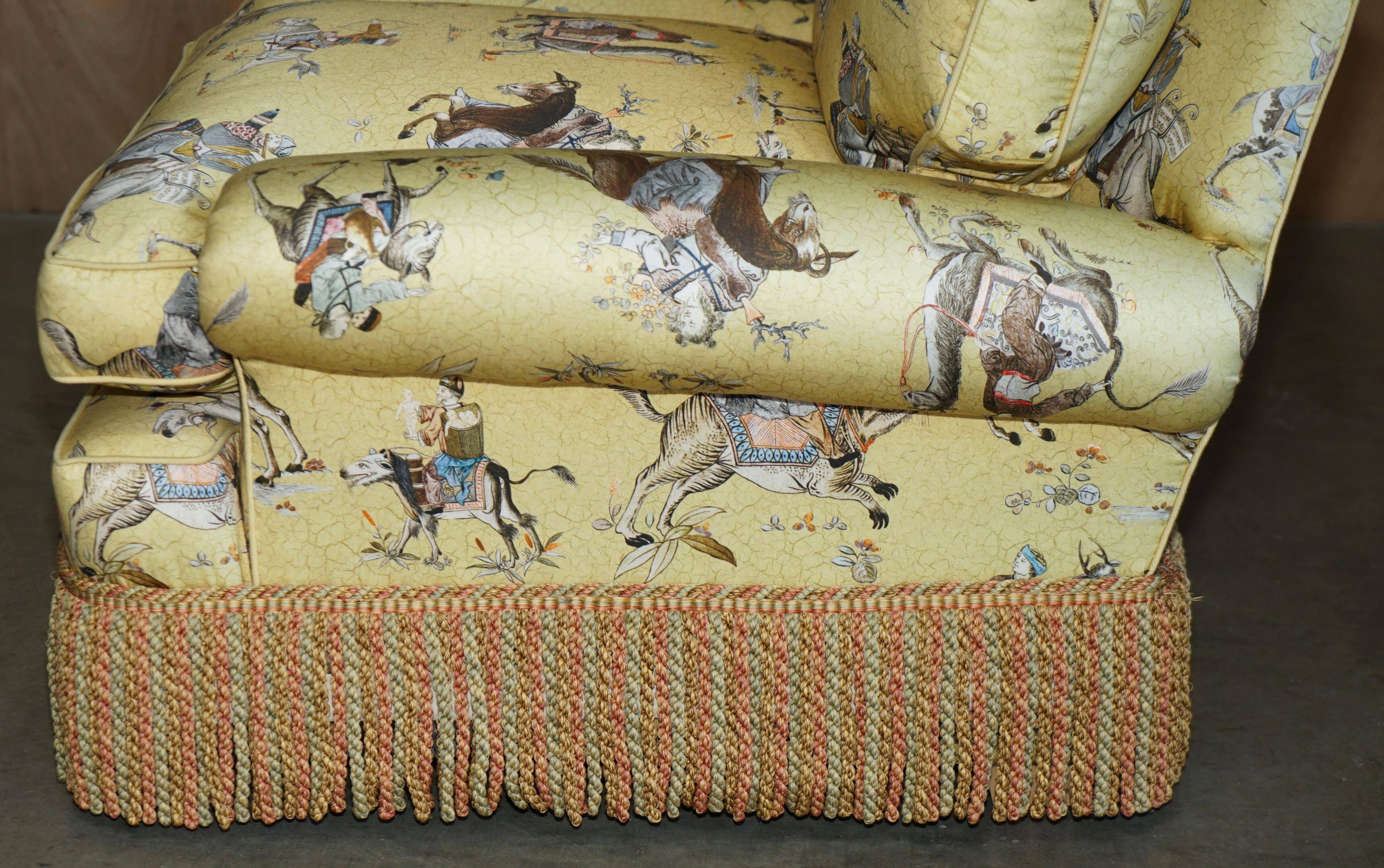 Canapé Peter Dudgeon Fitzwilliam Chinoiserie style upholstery